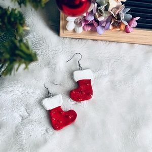 Christmas stocking earrings